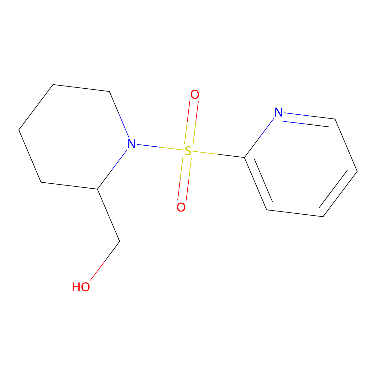 (1-(Pyridin-2-ylsulfonyl)piperidin-2-yl)methanol molecular structure, CAS 1417793-39-5