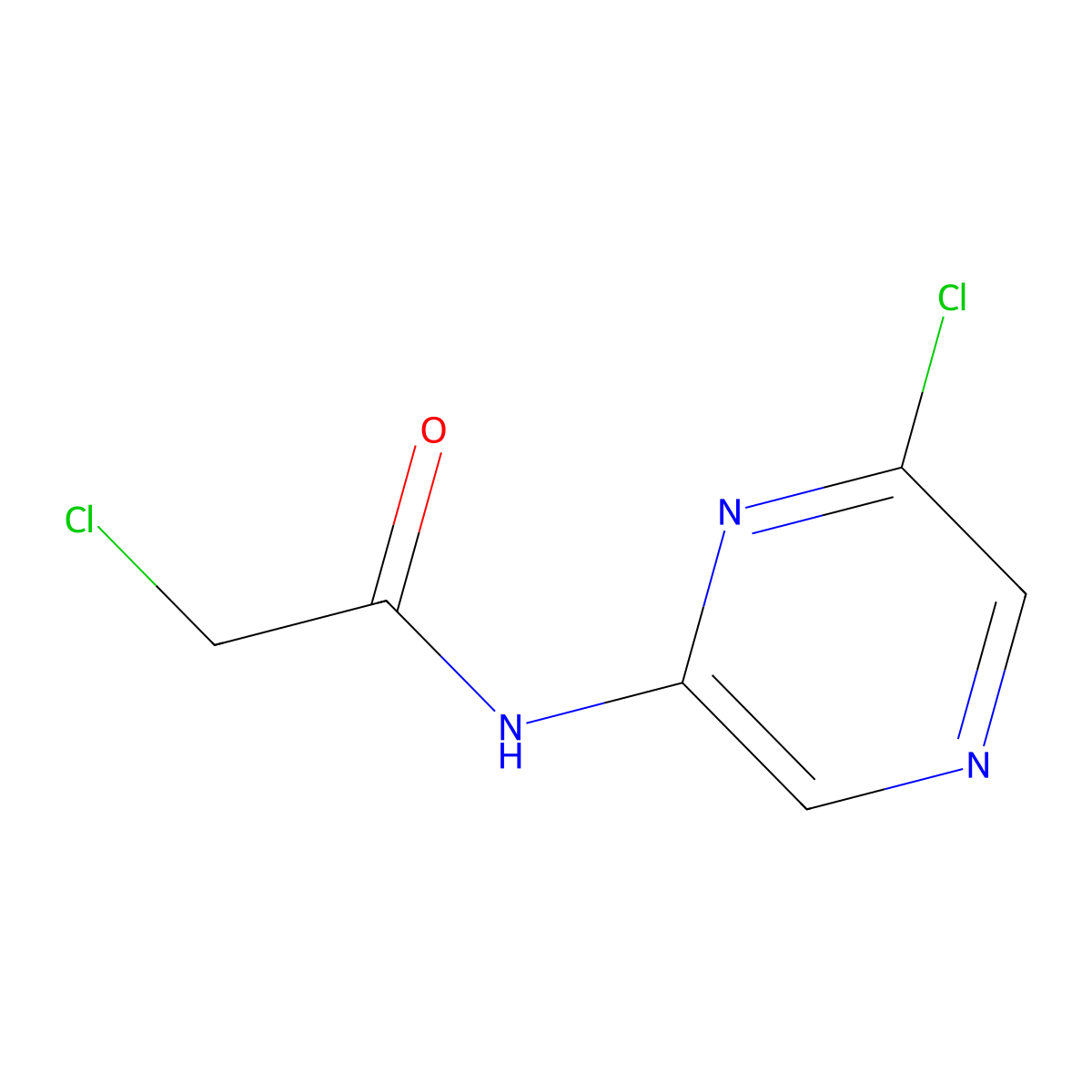 2-Chloro-N-(6-chloropyrazin-2-yl)acetamide molecular structure, CAS 1417793-45-3