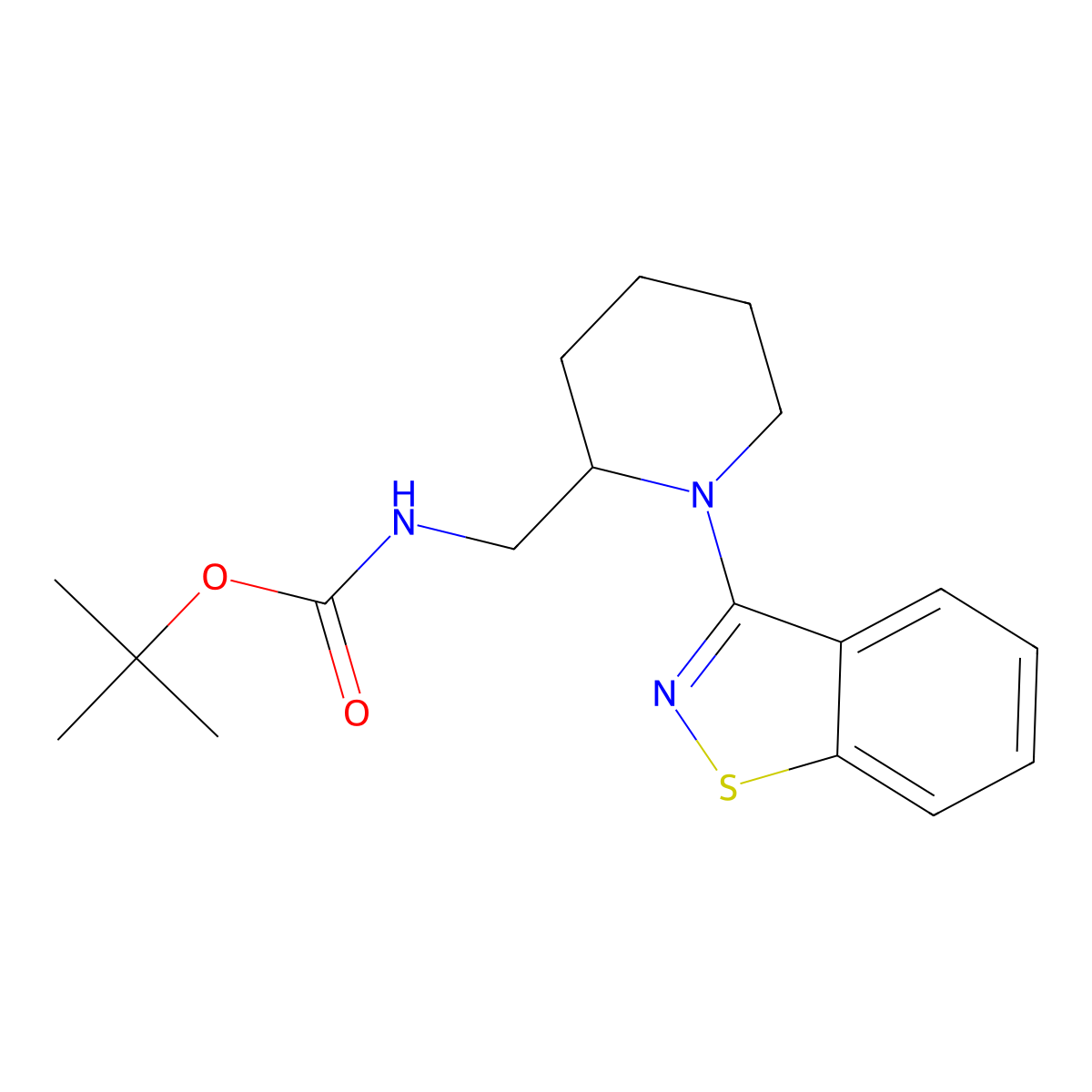 tert-Butyl ((1-(benzo[d]isothiazol-3-yl)piperidin-2-yl)methyl)carbamate molecular structure, CAS 1417793-46-4
