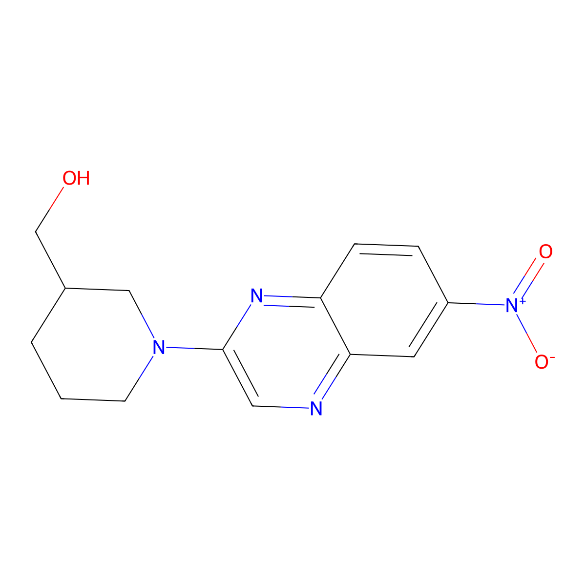 (1-(6-Nitroquinoxalin-2-yl)piperidin-3-yl)methanol molecular structure, CAS 1417793-51-1