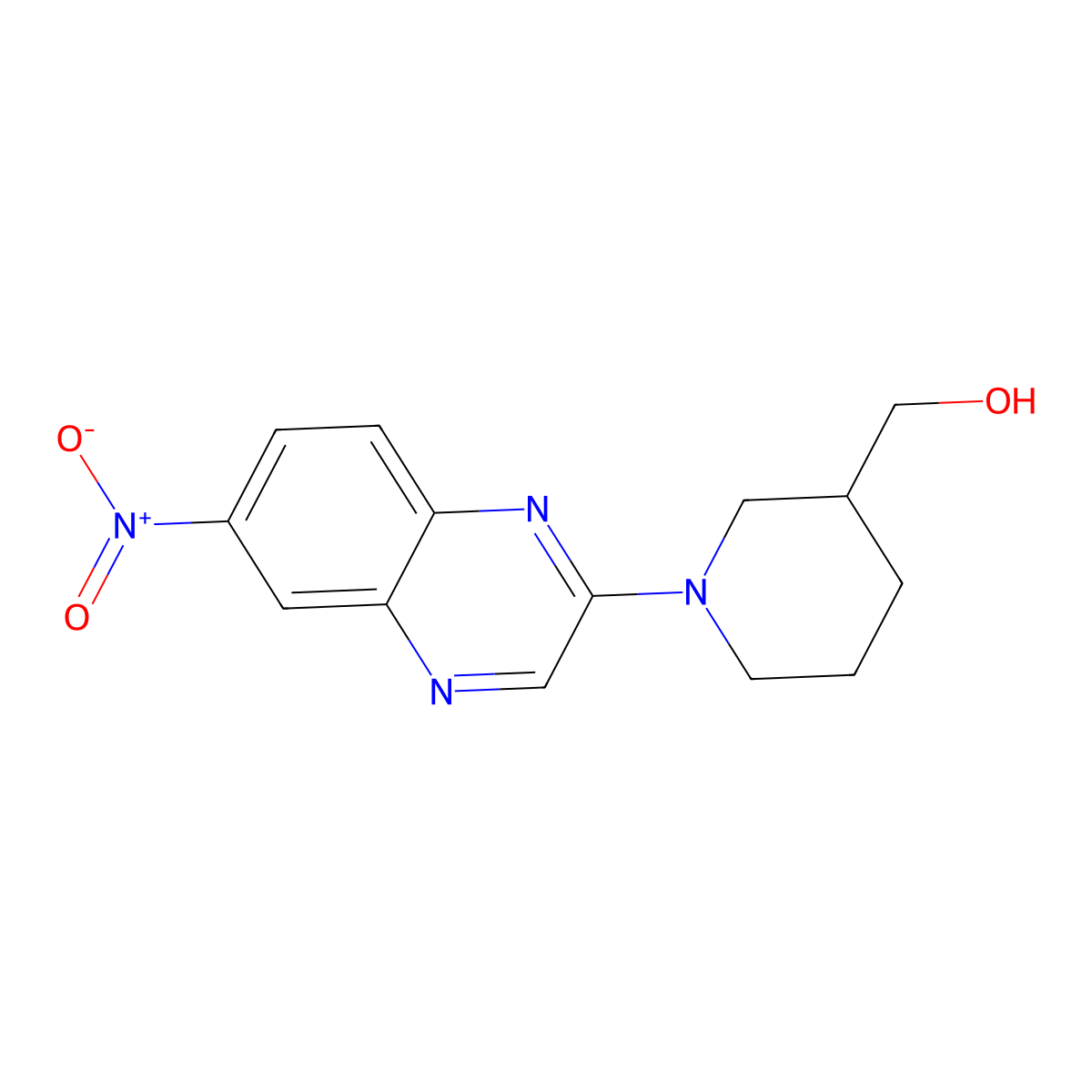 (1-(6-Nitroquinoxalin-2-yl)piperidin-3-yl)methanol molecular structure, CAS 1417793-51-1