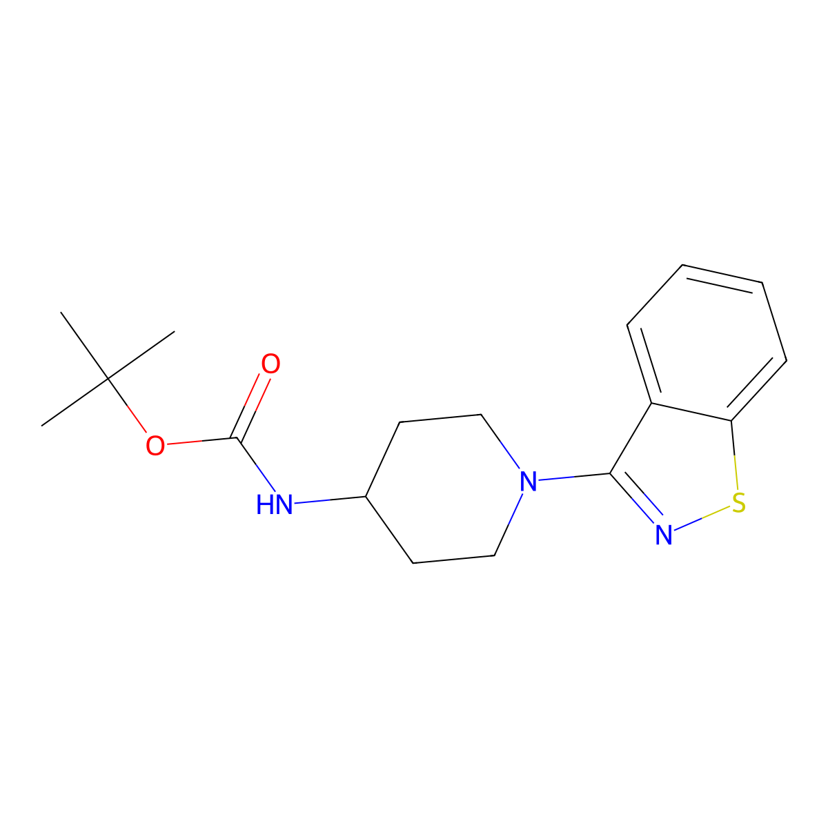 tert-Butyl (1-(benzo[d]isothiazol-3-yl)piperidin-4-yl)carbamate molecular structure, CAS 1417793-63-5