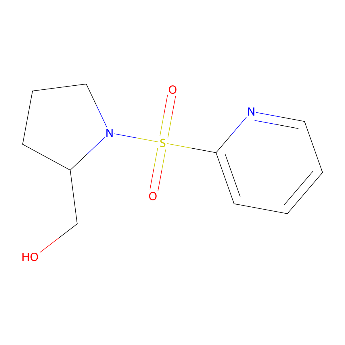 (1-(Pyridin-2-ylsulfonyl)pyrrolidin-2-yl)methanol molecular structure, CAS 1417793-68-0