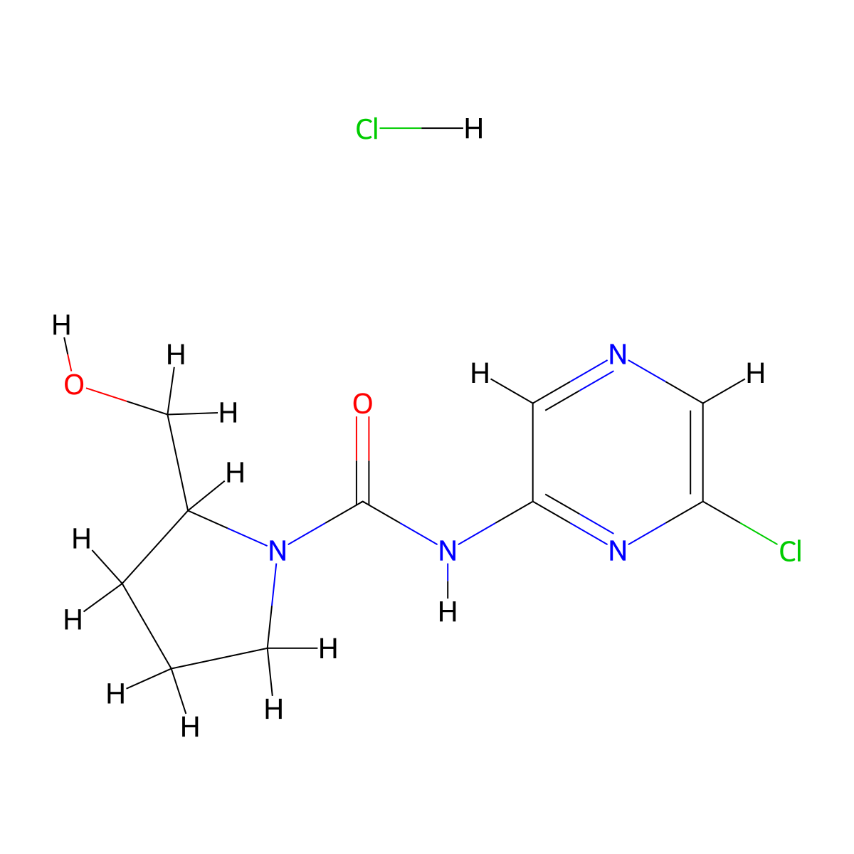 N-(6-Chloropyrazin-2-yl)-2-(hydroxymethyl)pyrrolidine-1-carboxamide hydrochloride molecular structure, CAS 1417793-82-8