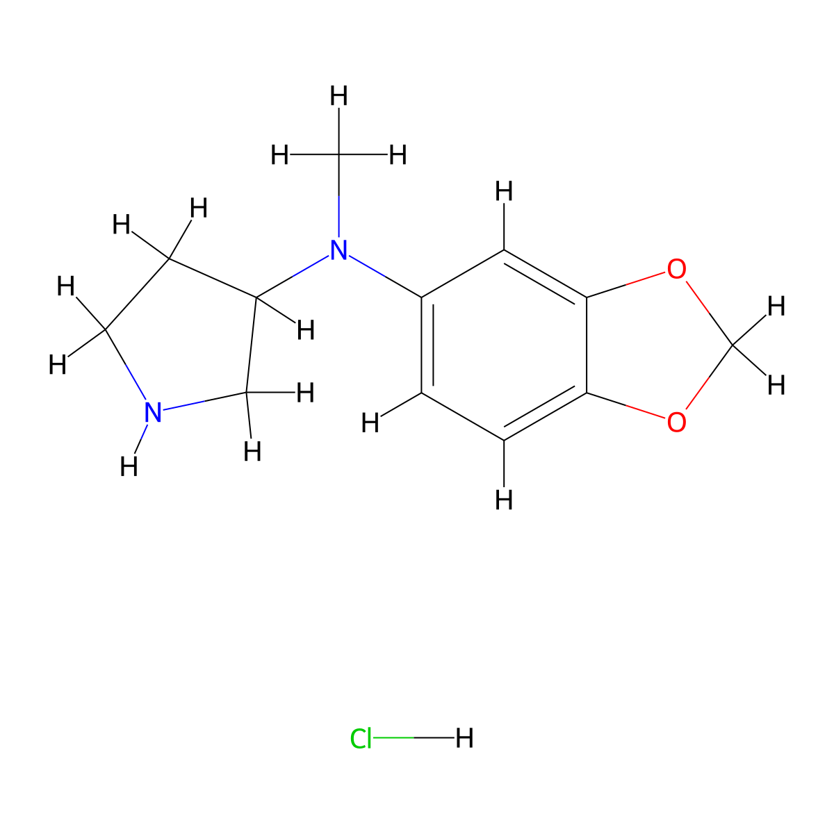 N-(Benzo[d][1,3]dioxol-5-yl)-N-methylpyrrolidin-3-amine hydrochloride molecular structure, CAS 1417793-87-3
