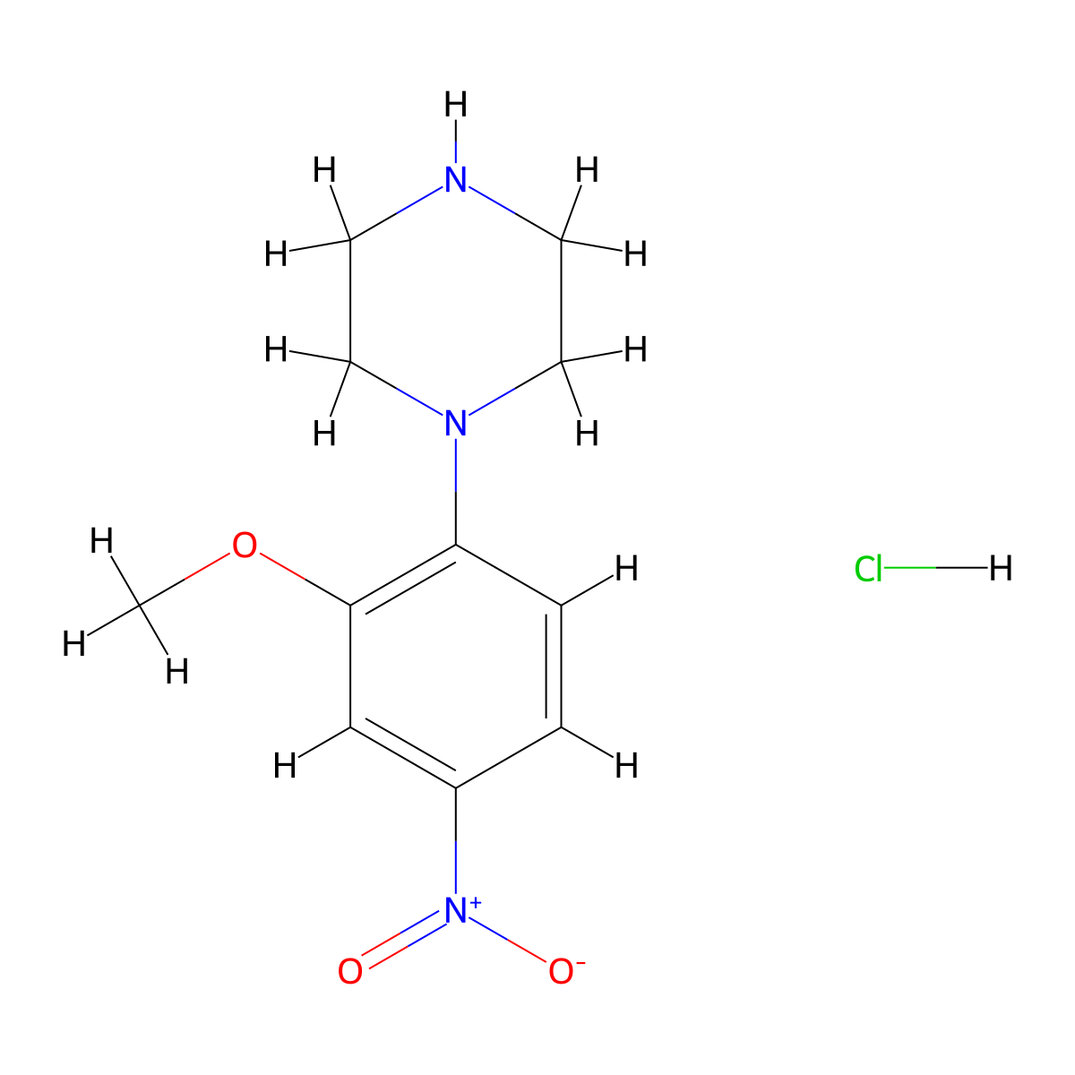 1-(2-Methoxy-4-nitrophenyl)piperazine hydrochloride molecular structure, CAS 1417793-92-0