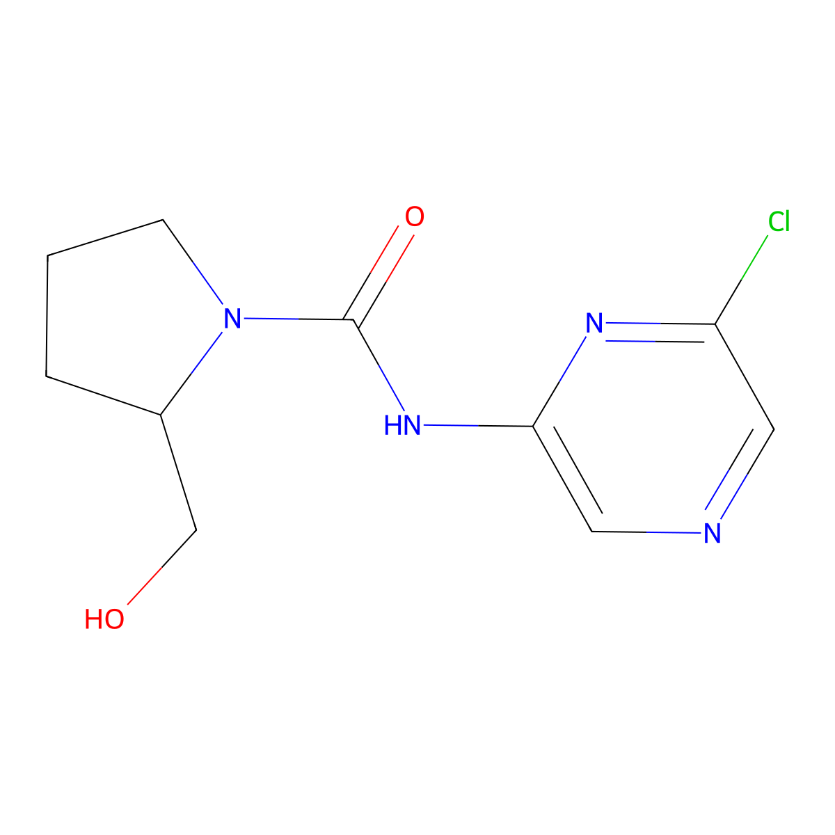 N-(6-Chloropyrazin-2-yl)-2-(hydroxymethyl)pyrrolidine-1-carboxamide molecular structure, CAS 1417794-06-9
