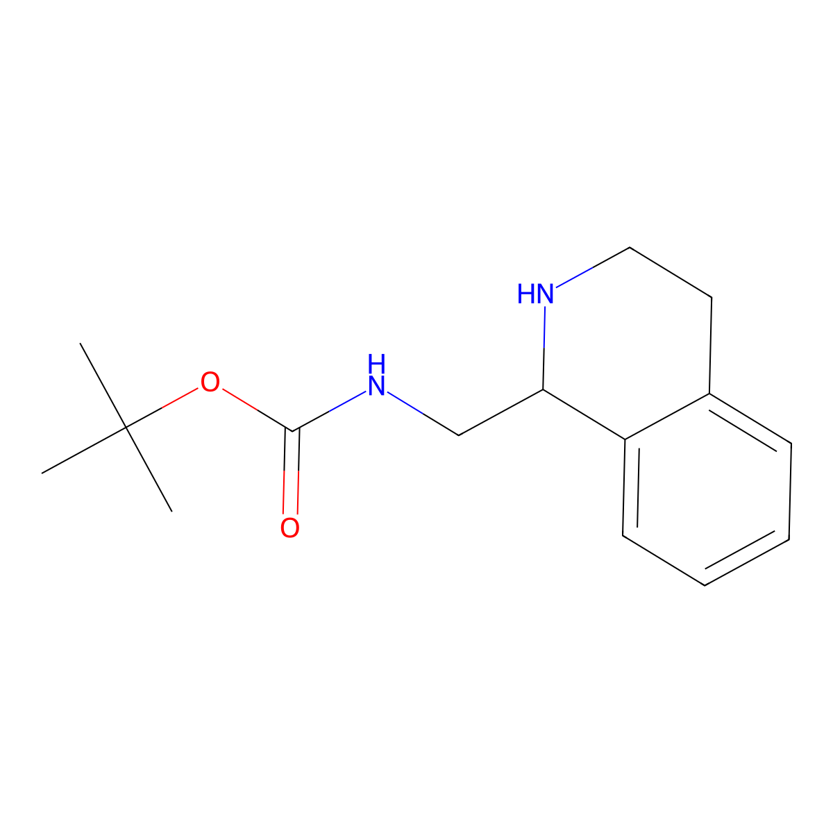 tert-butyl N-[(1,2,3,4-tetrahydroisoquinolin-1-yl)methyl]carbamate molecular structure, CAS 1417794-21-8