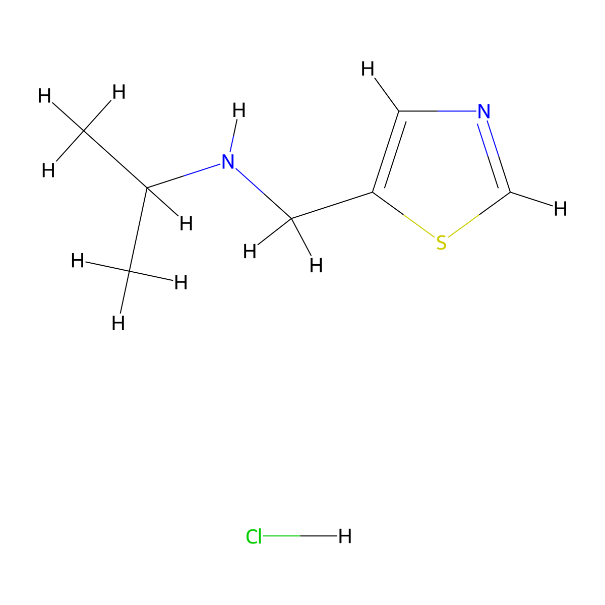 N-(Thiazol-5-ylmethyl)propan-2-amine hydrochloride molecular structure, CAS 1417794-26-3