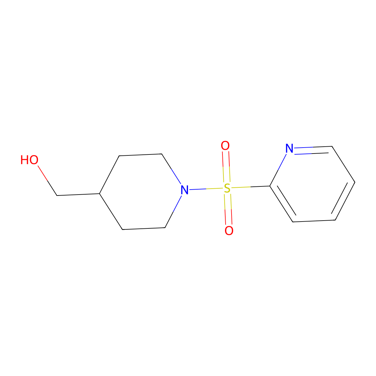 (1-(Pyridin-2-ylsulfonyl)piperidin-4-yl)methanol molecular structure, CAS 1417794-29-6