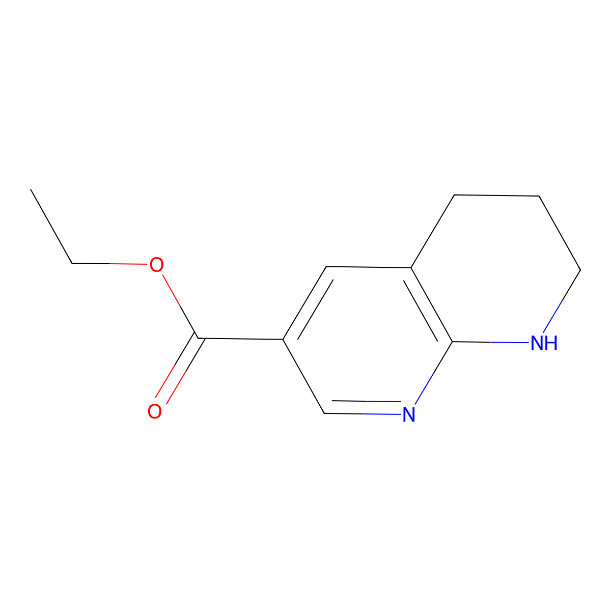 Ethyl 5,6,7,8-tetrahydro-1,8-naphthyridine-3-carboxylate molecular structure, CAS 1417794-43-4