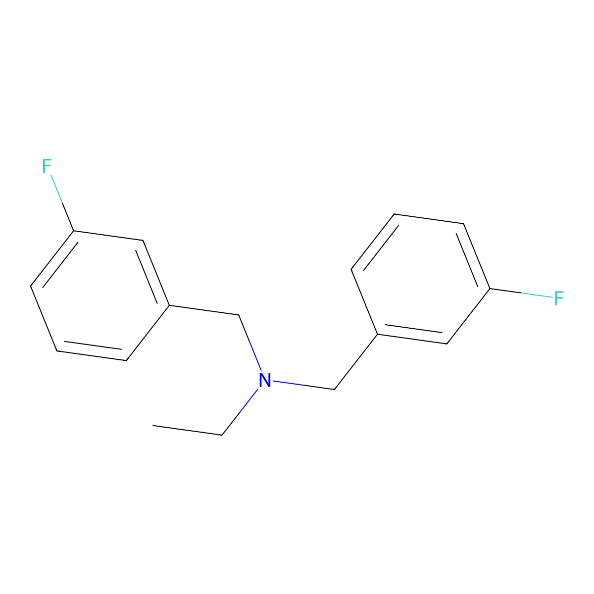 N,N-Bis(3-fluorobenzyl)ethanamine molecular structure, CAS 1417794-54-7