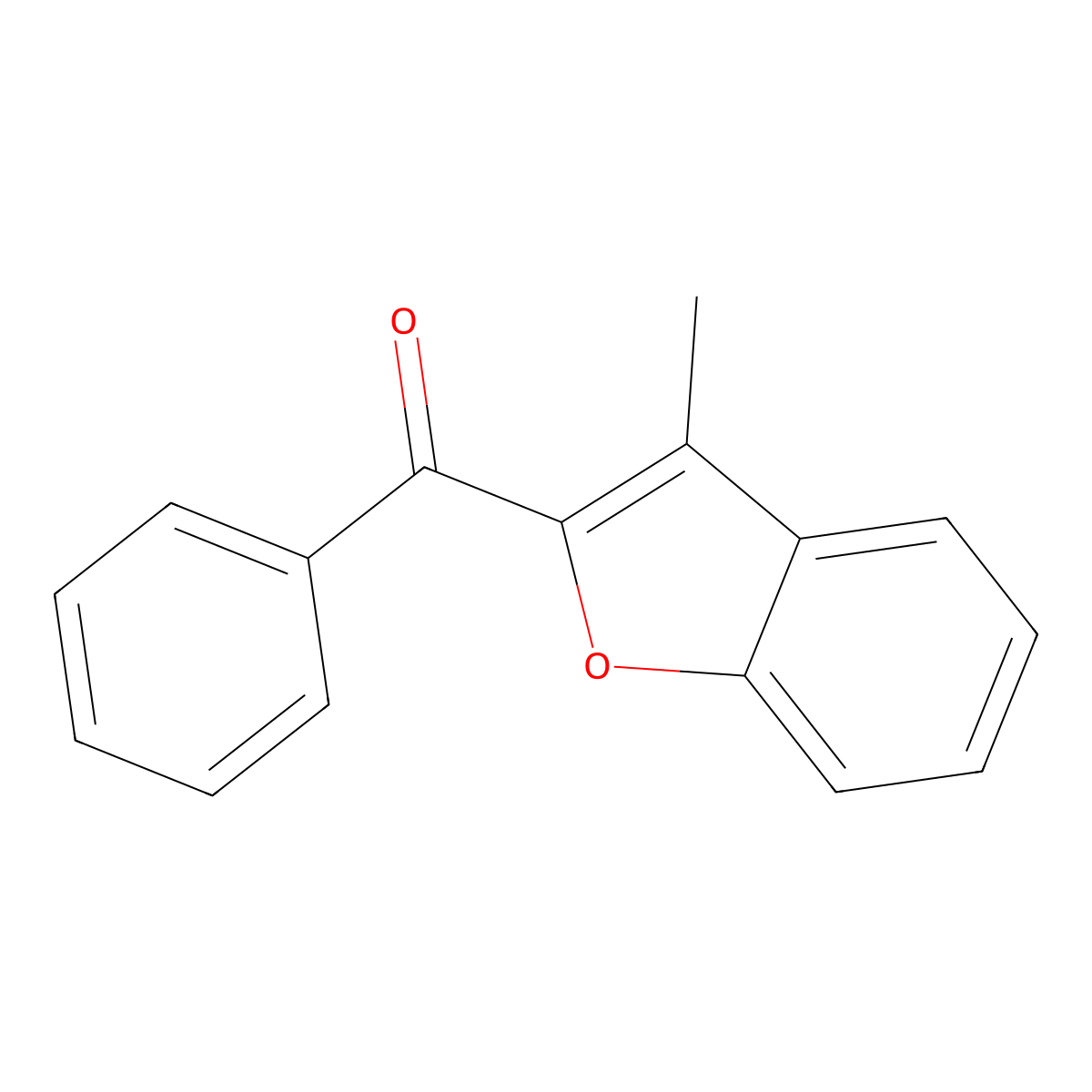 (3-Methyl-1-benzofuran-2-yl)(phenyl)methanone molecular structure, CAS 14178-66-6