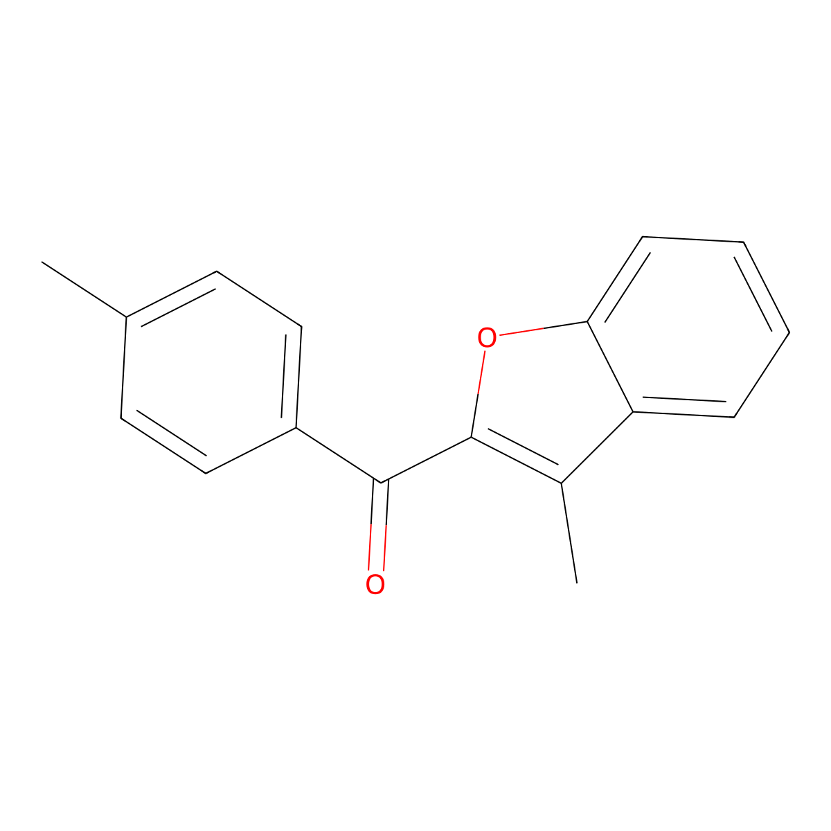 (3-Methyl-1-benzofuran-2-yl)(4-methylphenyl)methanone molecular structure, CAS 14178-71-3