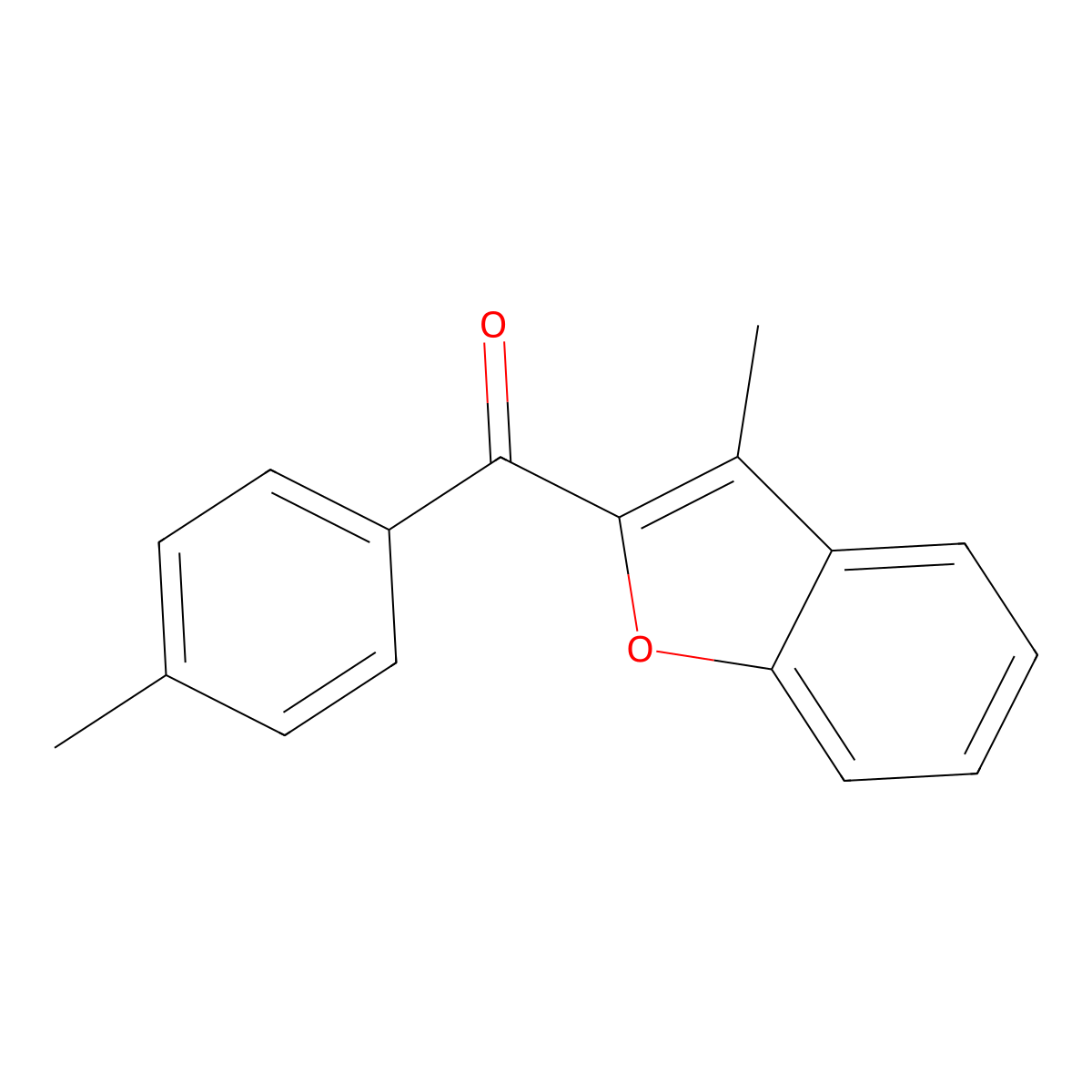 (3-Methyl-1-benzofuran-2-yl)(4-methylphenyl)methanone molecular structure, CAS 14178-71-3