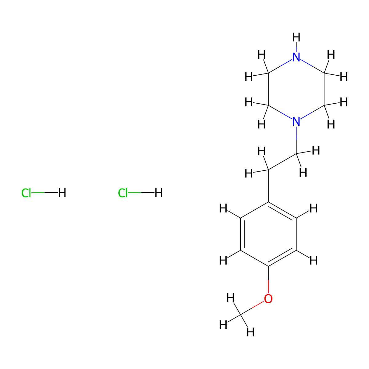 1-(4-Methoxyphenethyl)piperazine dihydrochloride molecular structure, CAS 1417825-36-5