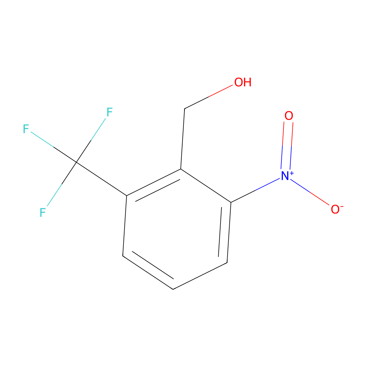 2-Nitro-6-(trifluoromethyl)benzyl alcohol molecular structure, CAS 141784-10-3