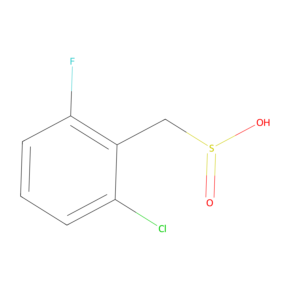 (2-Chloro-6-fluorophenyl)methanesulfinic acid molecular structure, CAS 1417860-03-7