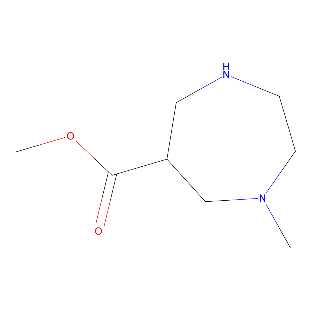 Methyl 1-methyl-1,4-diazepane-6-carboxylate molecular structure, CAS 1417898-92-0