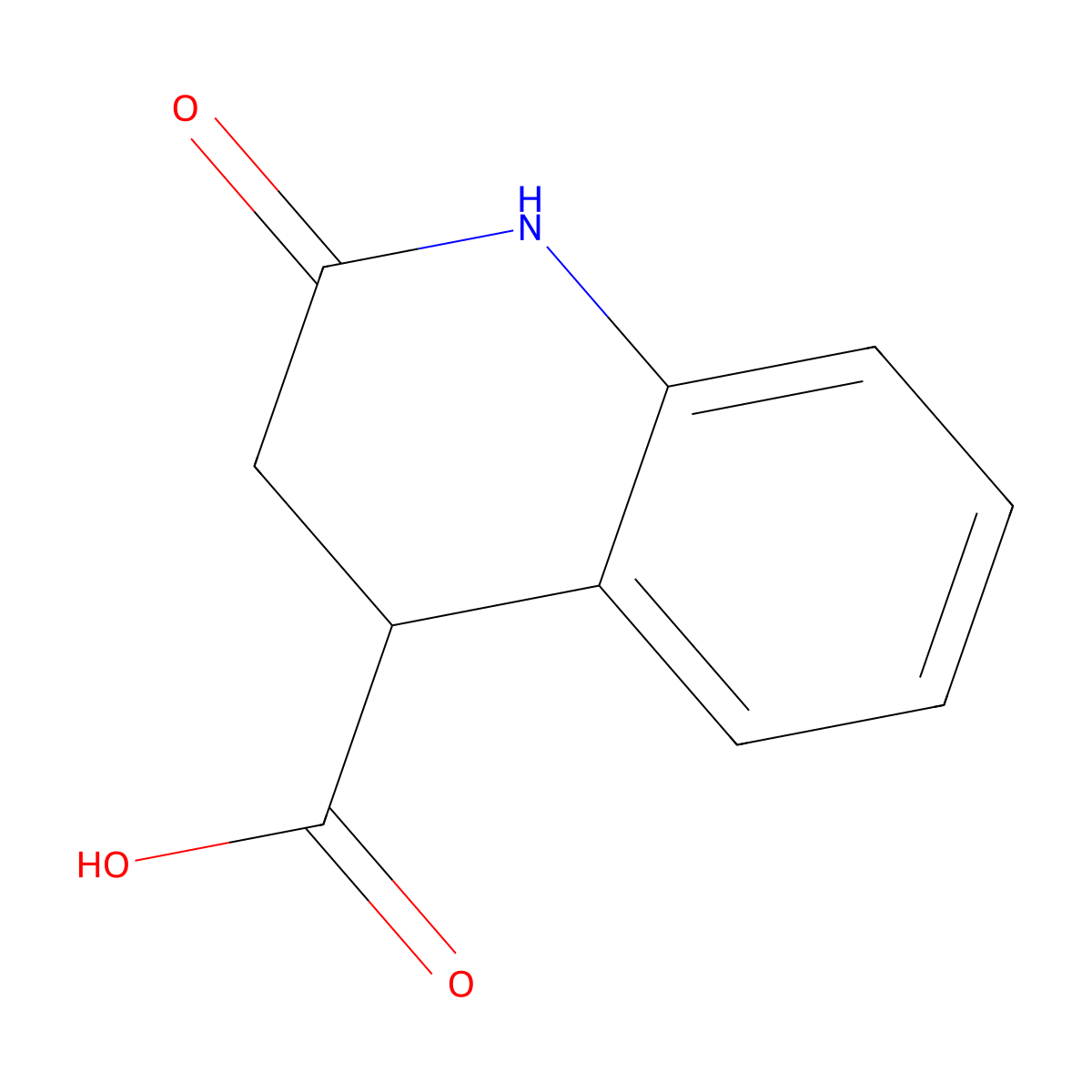 2-Oxo-1,2,3,4-tetrahydroquinoline-4-carboxylic acid molecular structure, CAS 14179-84-1