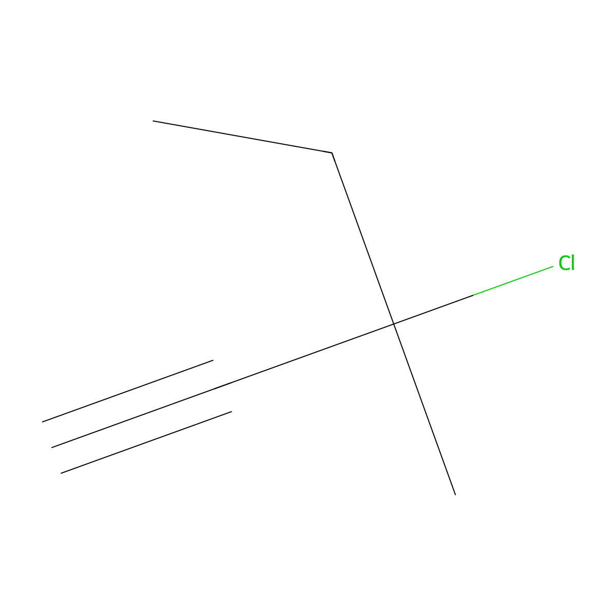 3-Chloro-3-methyl-1-pentyne molecular structure, CAS 14179-94-3