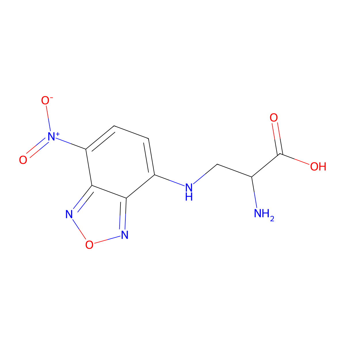 (R)-2-Amino-3-((7-nitrobenzo[c][1,2,5]oxadiazol-4-yl)amino)propanoicacid molecular structure, CAS 1417905-37-3