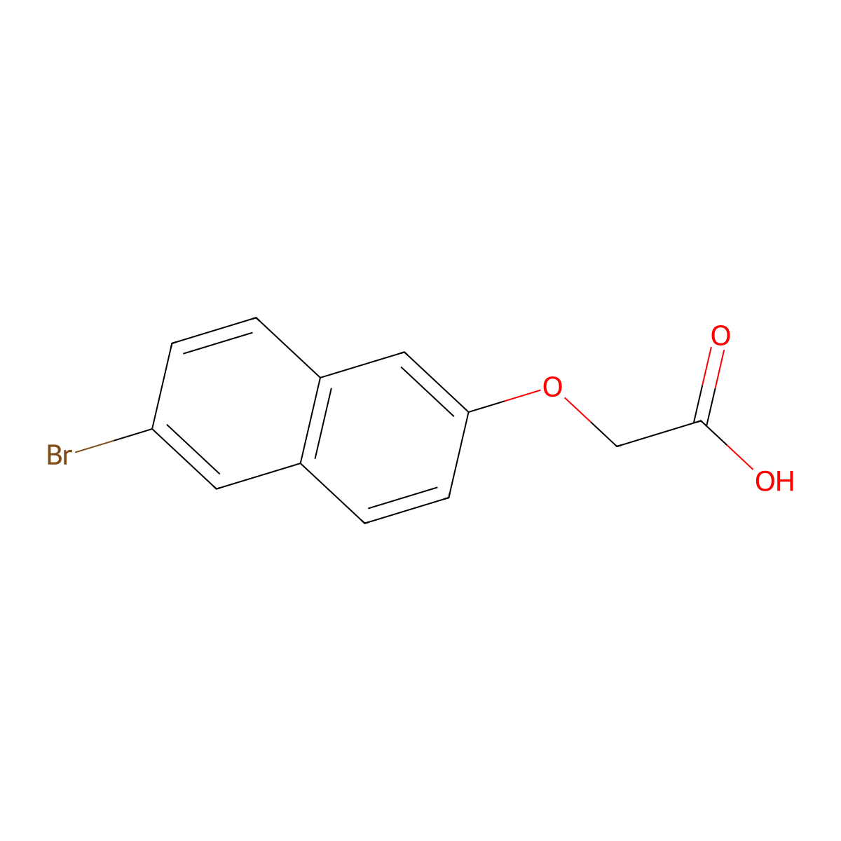 2-((6-Bromonaphthalen-2-yl)oxy)acetic acid molecular structure, CAS 141791-36-8
