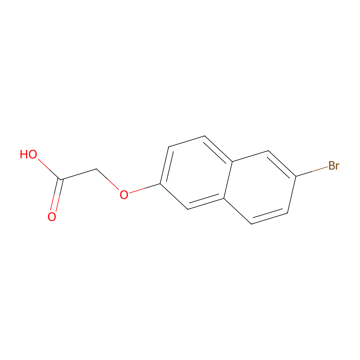 2-((6-Bromonaphthalen-2-yl)oxy)acetic acid molecular structure, CAS 141791-36-8