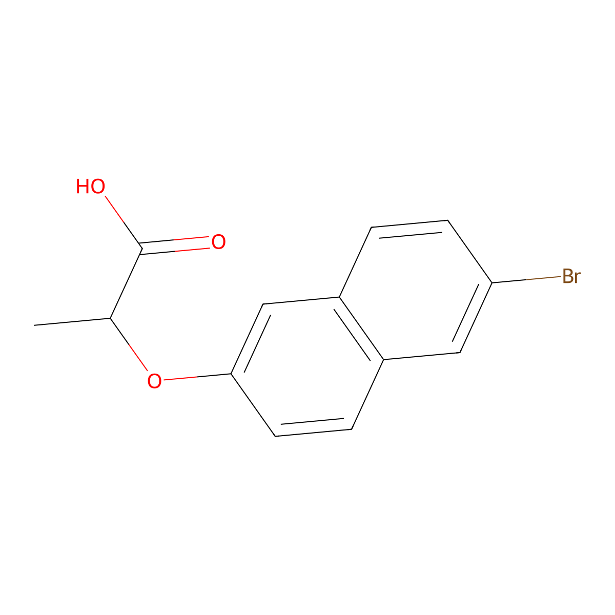 2-(6-bromonaphthalen-2-yl)oxypropanoic Acid molecular structure, CAS 141791-37-9