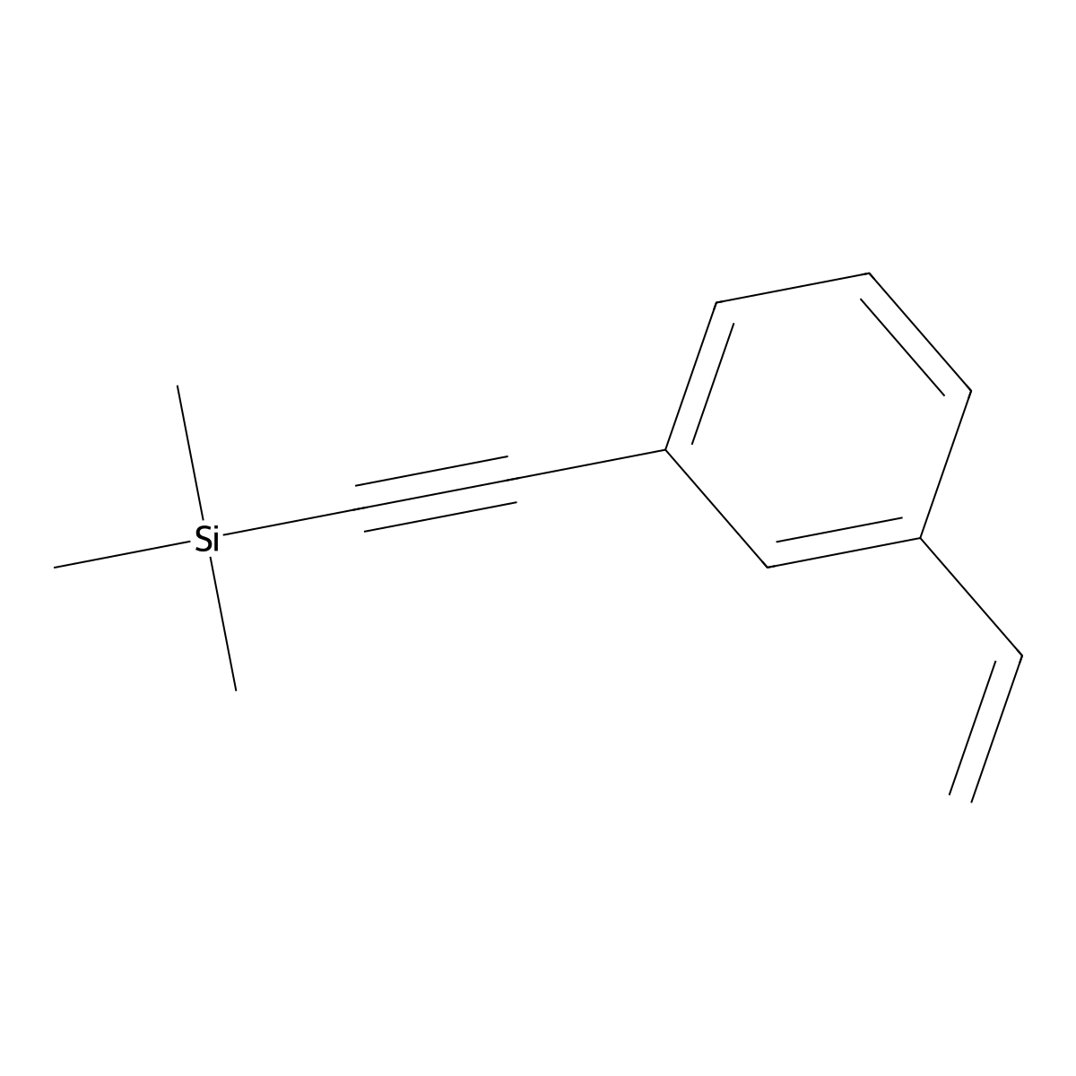 [(3-Ethenylphenyl)ethynyl](trimethyl)silane molecular structure, CAS 141791-39-1