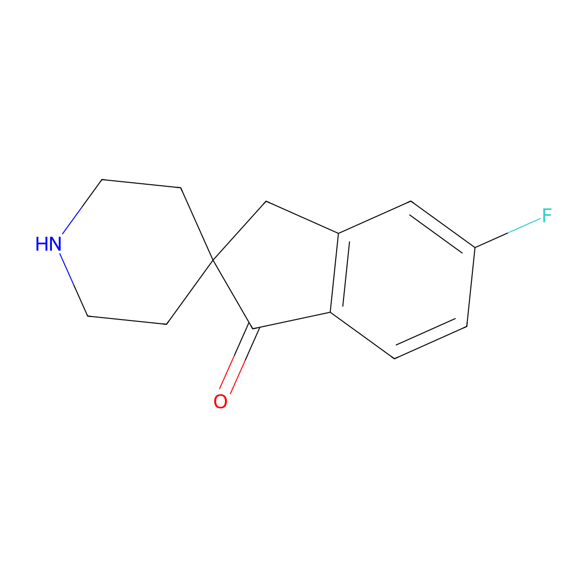 5-Fluorospiro[indene-2,4'-piperidin]-1(3H)-one molecular structure, CAS 1417917-61-3
