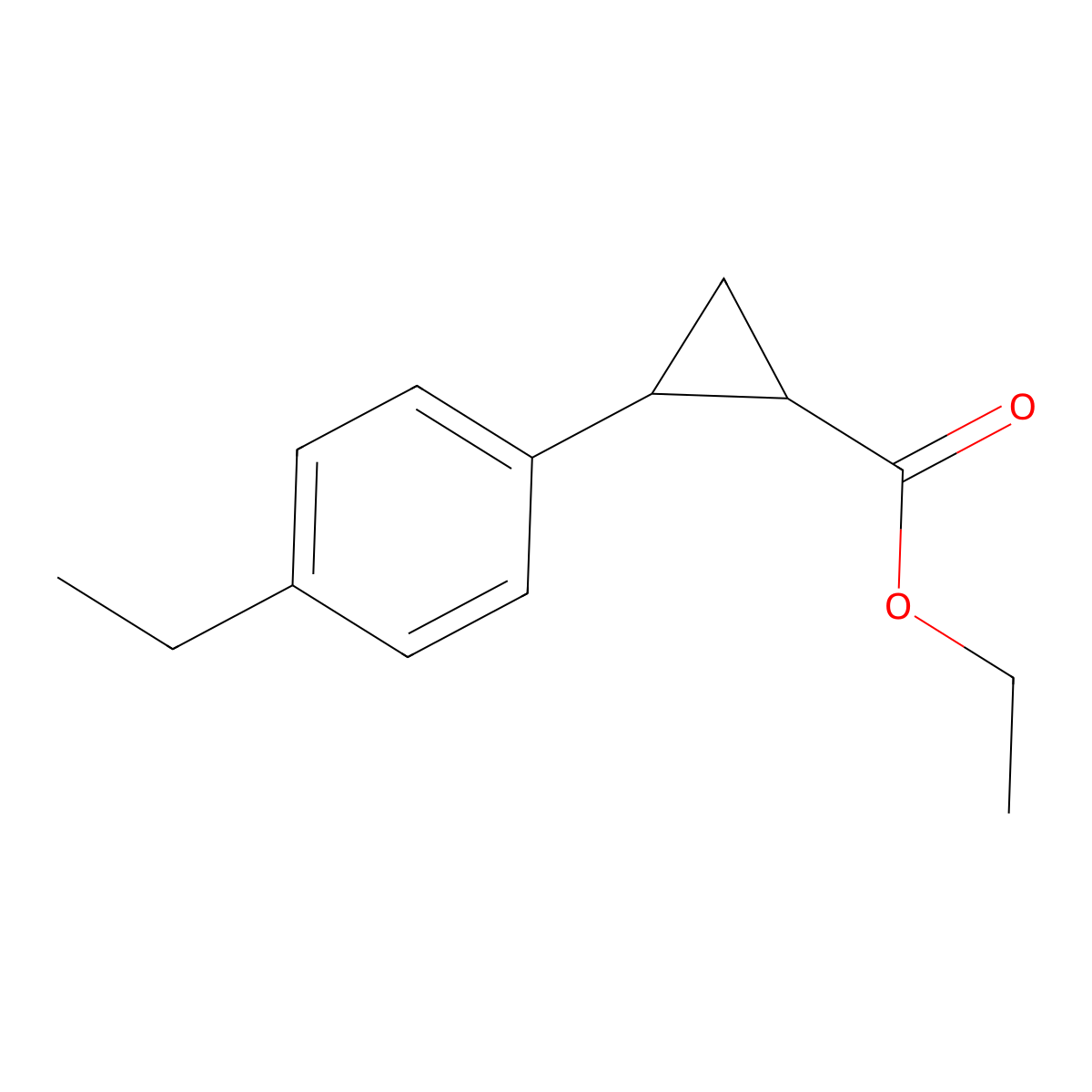 Ethyl 2-(4-ethylphenyl)cyclopropane-1-carboxylate molecular structure, CAS 141794-91-4