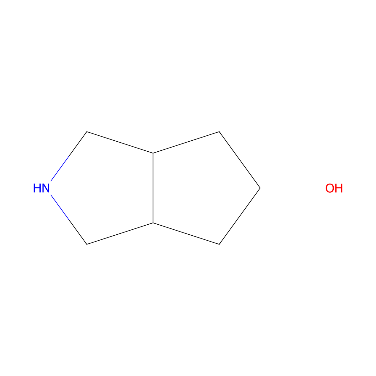Octahydrocyclopenta[c]pyrrol-5-ol molecular structure, CAS 1417973-63-7