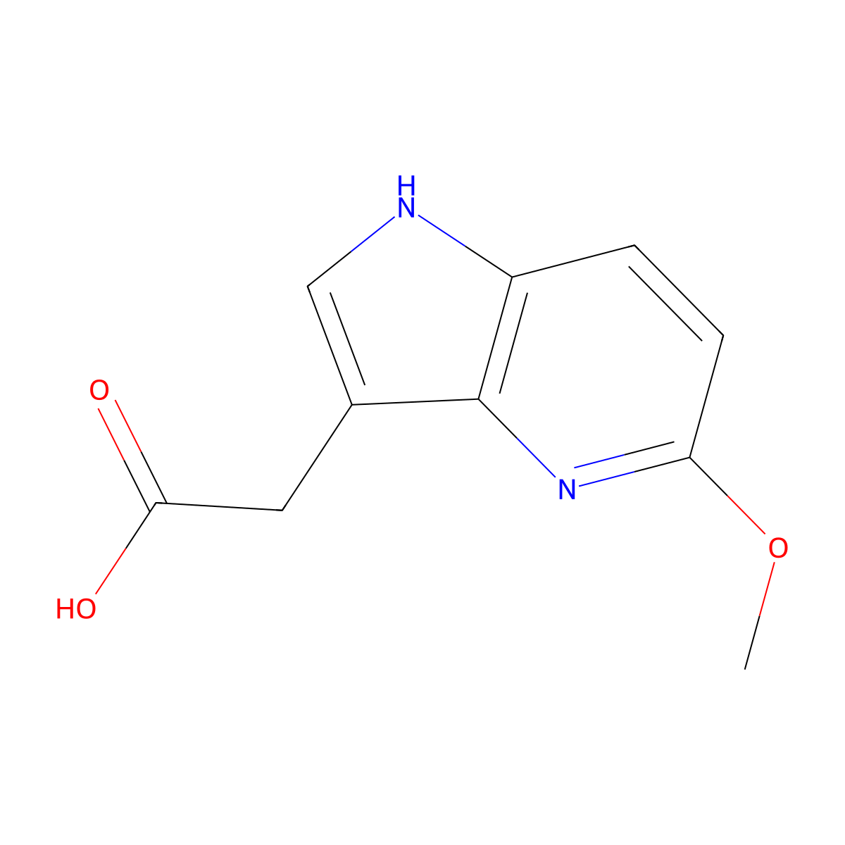 2-{5-methoxy-1H-pyrrolo[3,2-b]pyridin-3-yl}acetic acid molecular structure, CAS 1417985-32-0