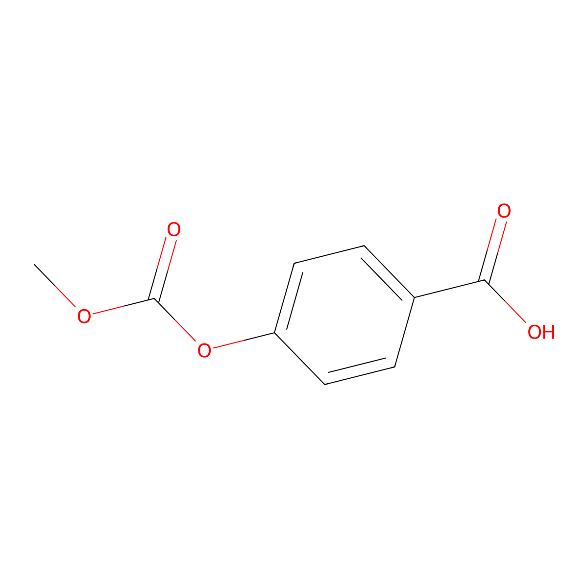 4-[(Methoxycarbonyl)oxy]benzoic acid molecular structure, CAS 14180-11-1