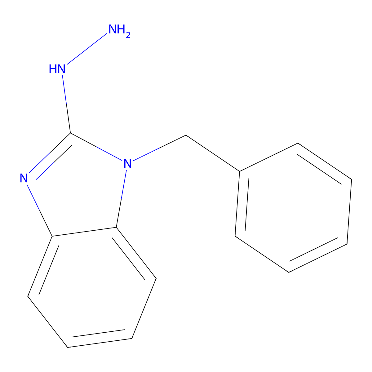 (1-Benzylbenzimidazol-2-yl)hydrazine molecular structure, CAS 14180-45-1