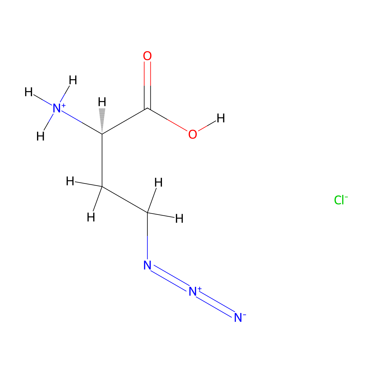 H-D-Dab(N3).HCl molecular structure, CAS 1418009-92-3