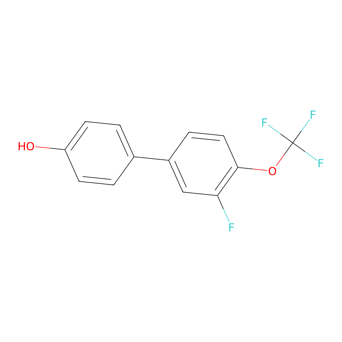 3'-Fluoro-4'-(trifluoromethoxy)[1,1'-biphenyl]-4-ol molecular structure, CAS 1418021-04-1
