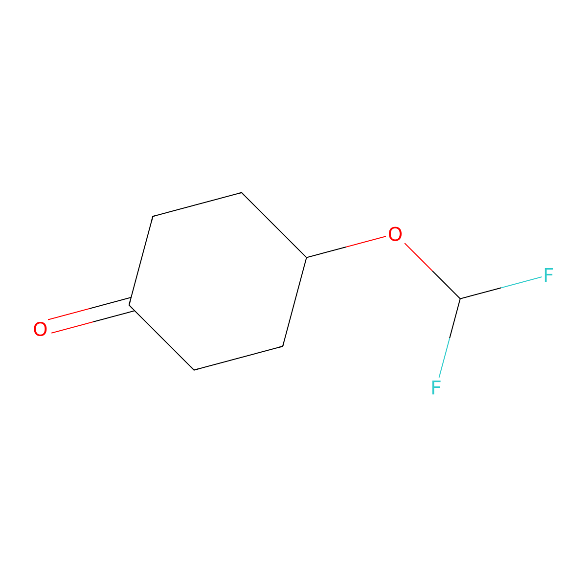 4-(Difluoromethoxy)cyclohexan-1-one molecular structure, CAS 1418026-57-9
