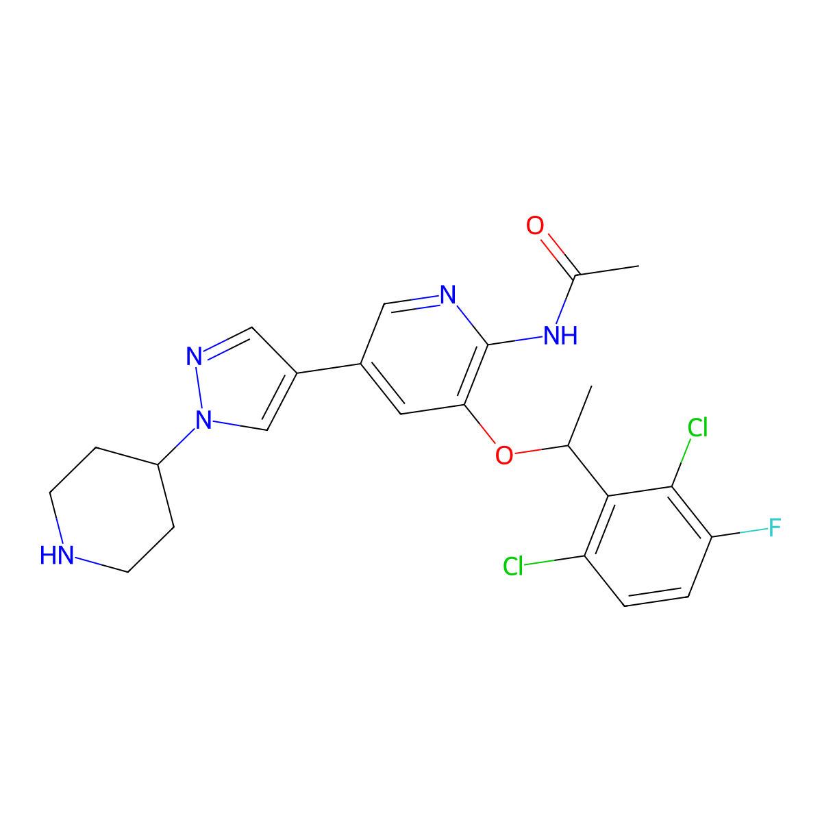 Unecritinib molecular structure, CAS 1418026-92-2