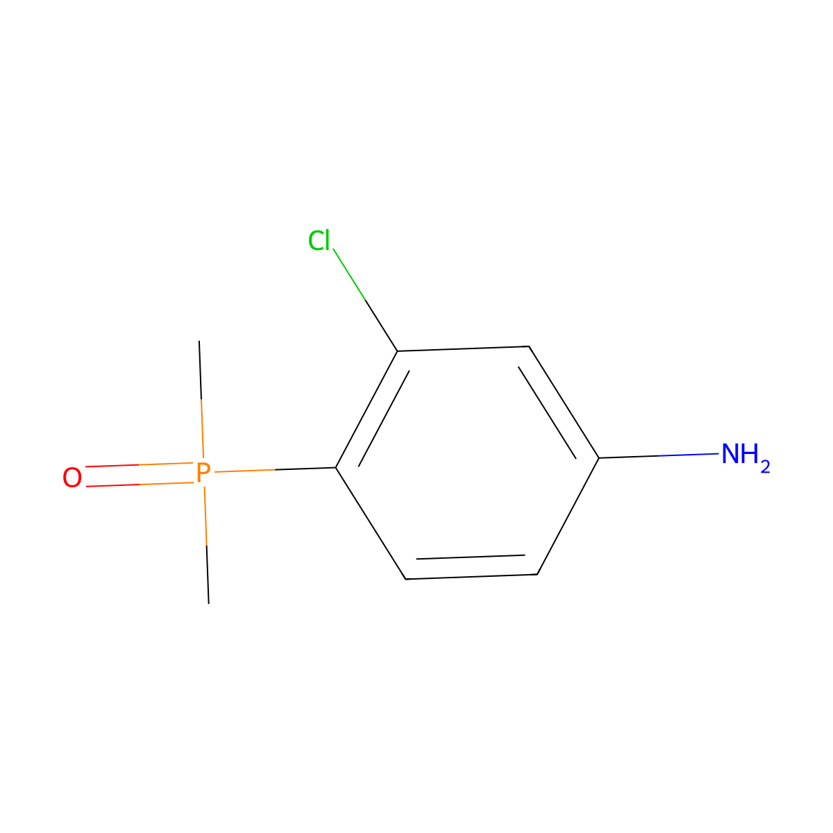 3-Chloro-4-(dimethylphosphoryl)aniline molecular structure, CAS 1418036-07-3