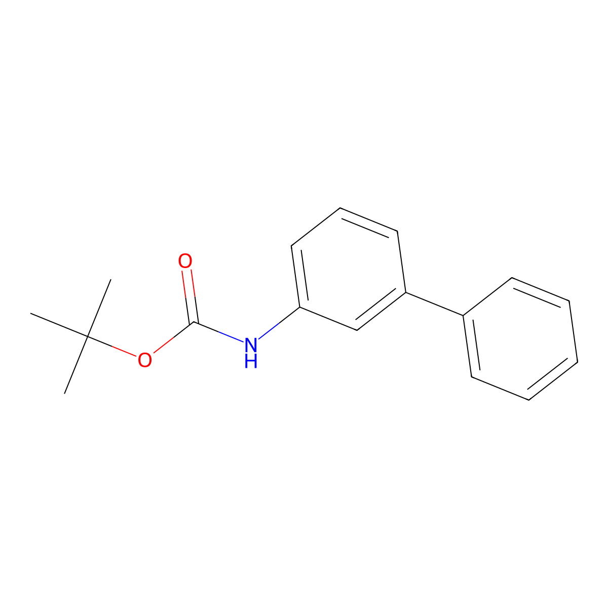 1,1-Dimethylethyl N-[1,1'-biphenyl]-3-ylcarbamate molecular structure, CAS 141807-33-2