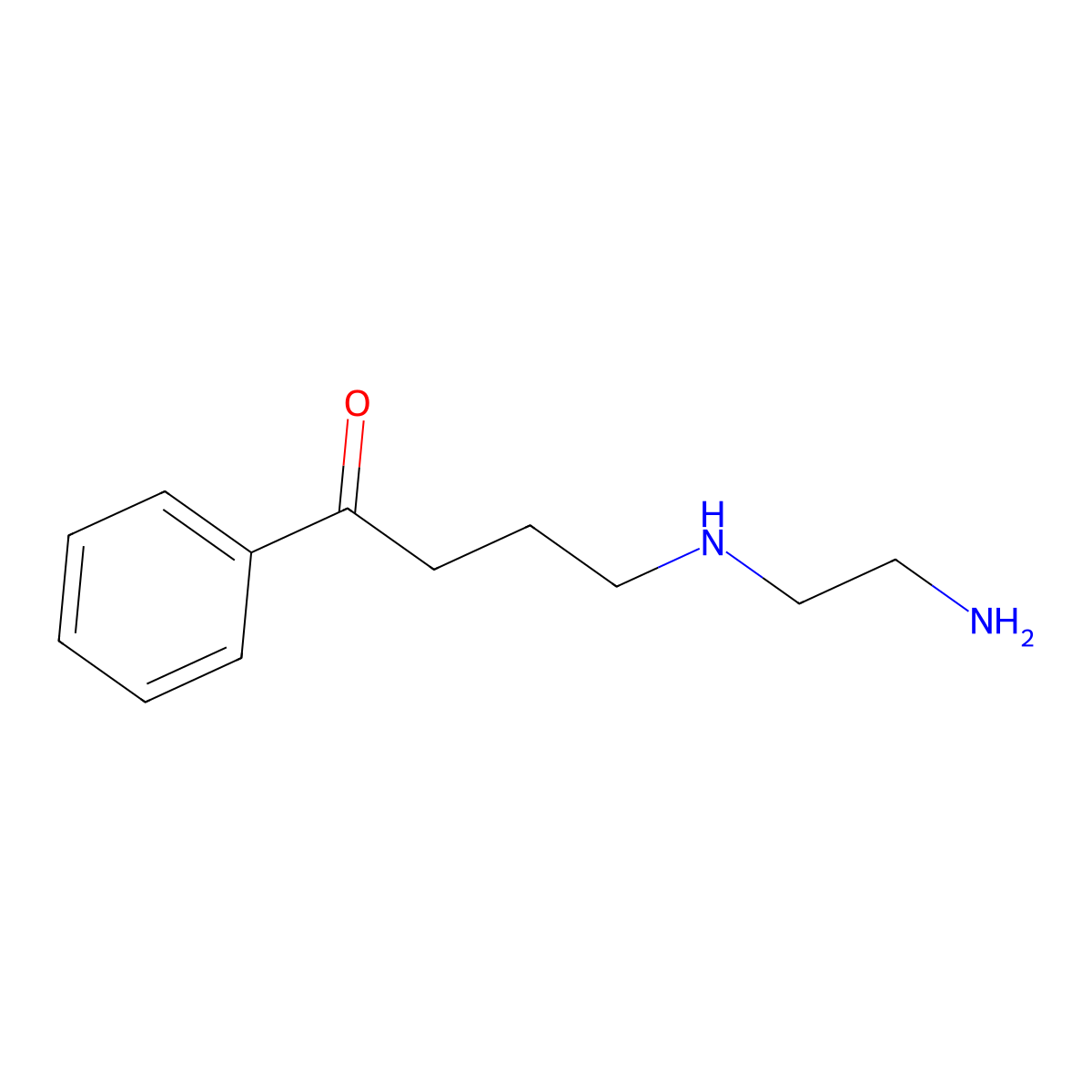 1-Butanone, 4-((2-aminoethyl)amino)-1-phenyl- molecular structure, CAS 141809-45-2