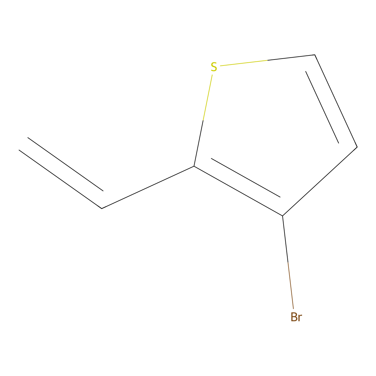 3-Bromo-2-ethenylthiophene molecular structure, CAS 141811-50-9