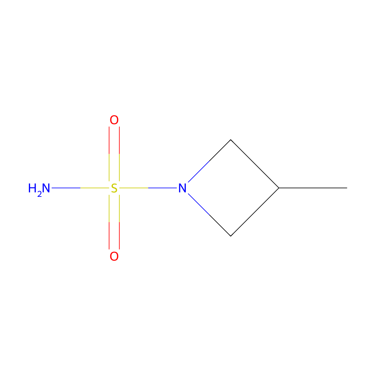 3-Methylazetidine-1-sulfonamide molecular structure, CAS 1418112-83-0