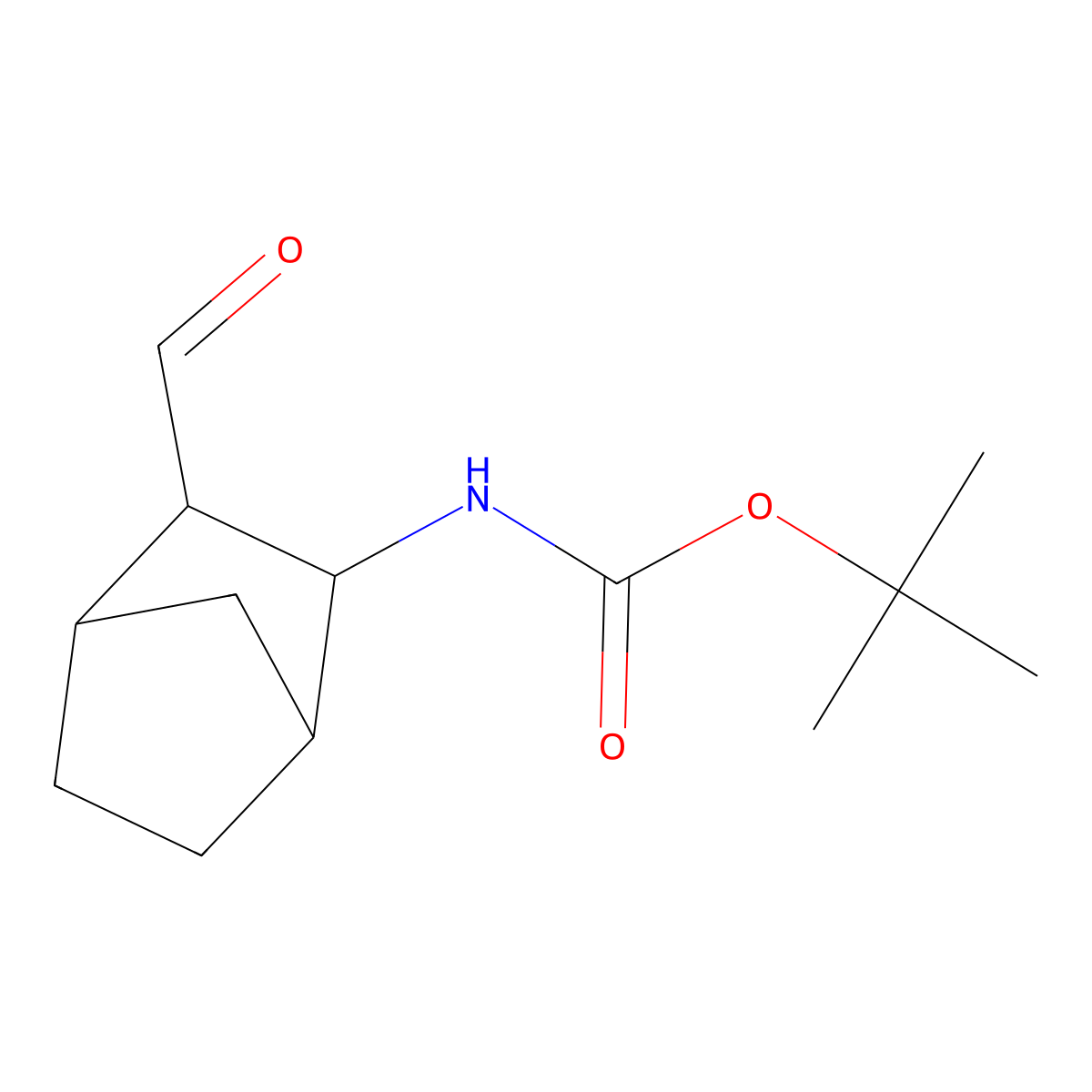 tert-butyl N-[(1R,2S,3R,4S)-3-formylbicyclo[2.2.1]heptan-2-yl]carbamate molecular structure, CAS 1418113-94-6