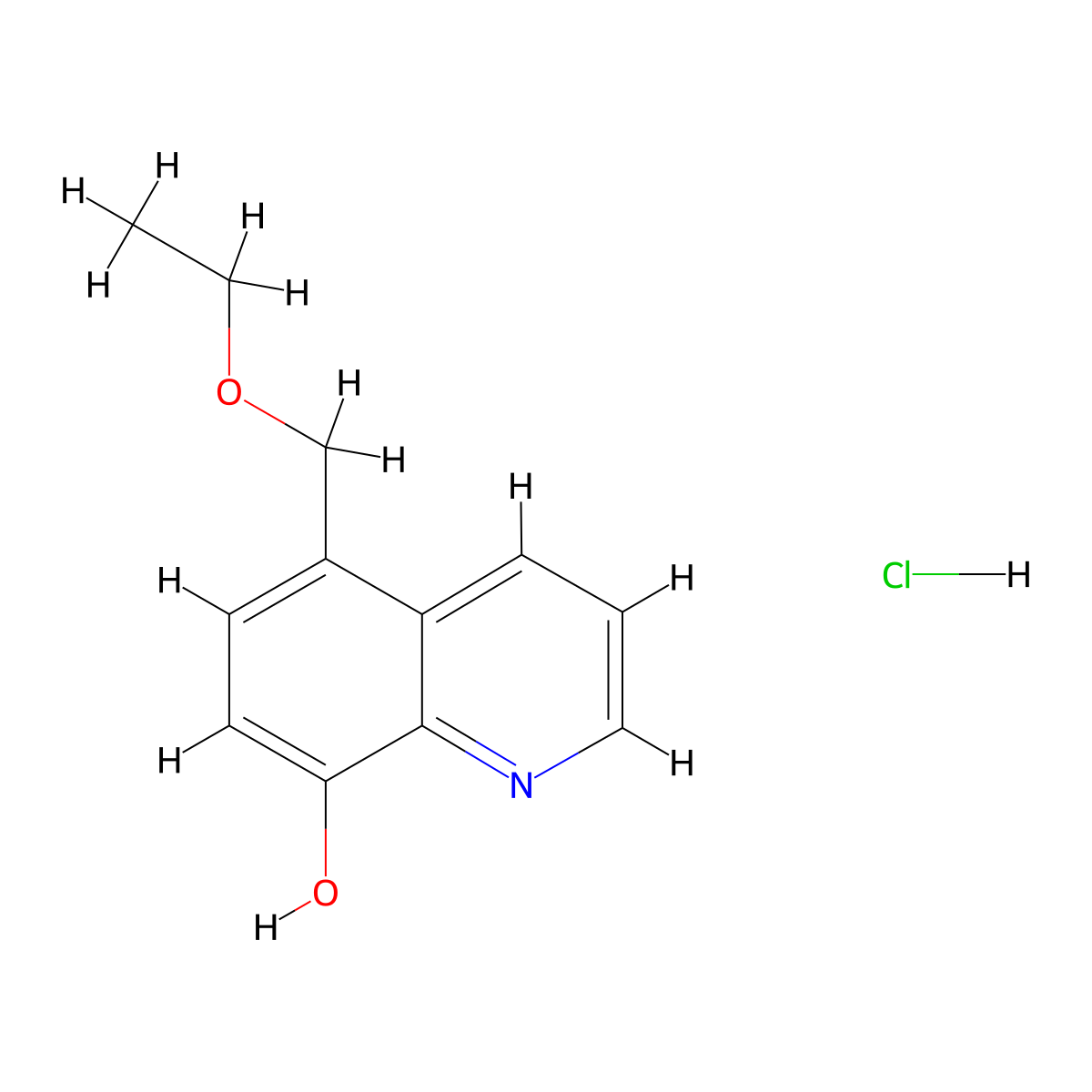 5-(Ethoxymethyl)-8-hydroxyquinoline Hydrochloride molecular structure, CAS 1418117-78-8