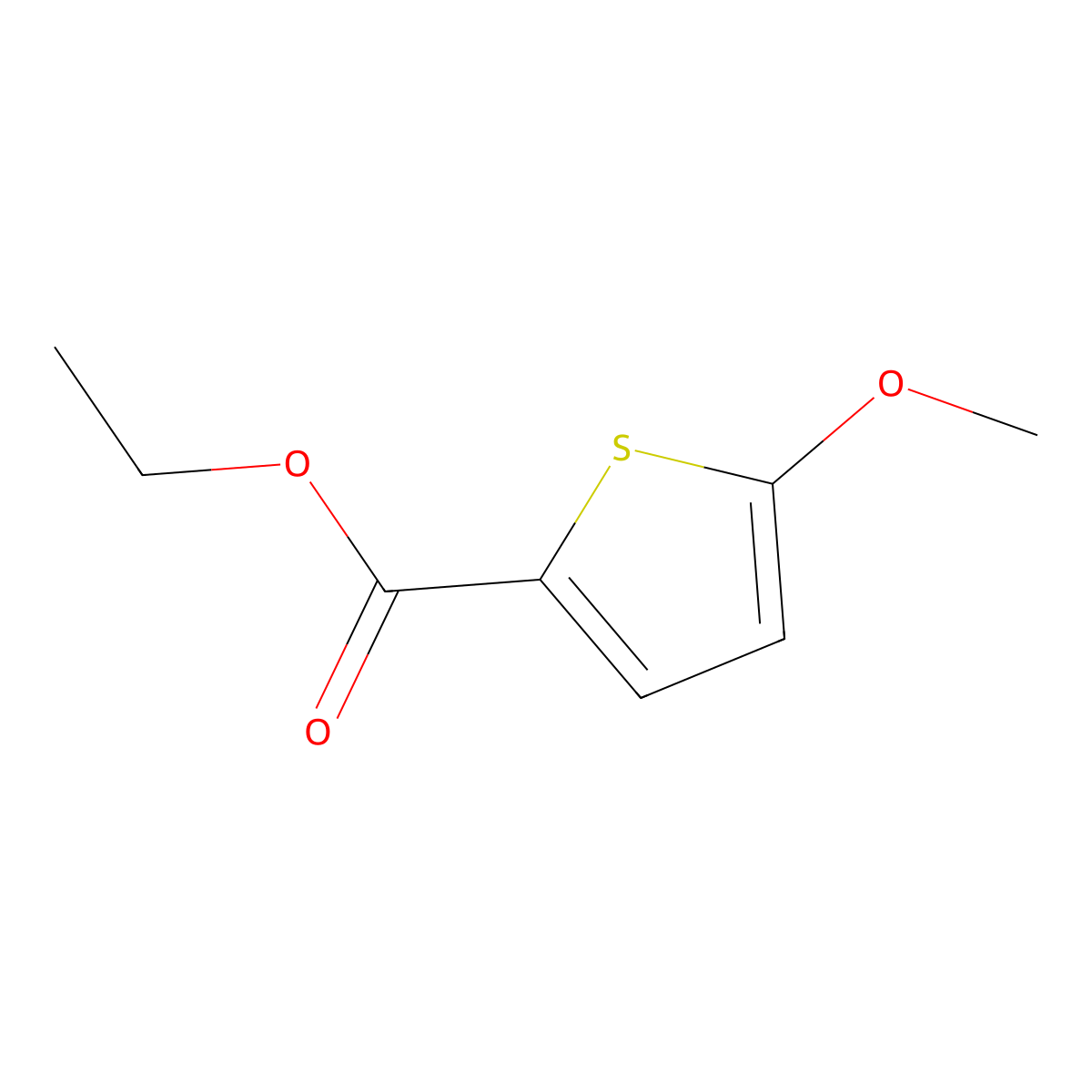 Ethyl 5-Methoxy-2-thiophenecarboxylate molecular structure, CAS 1418117-79-9