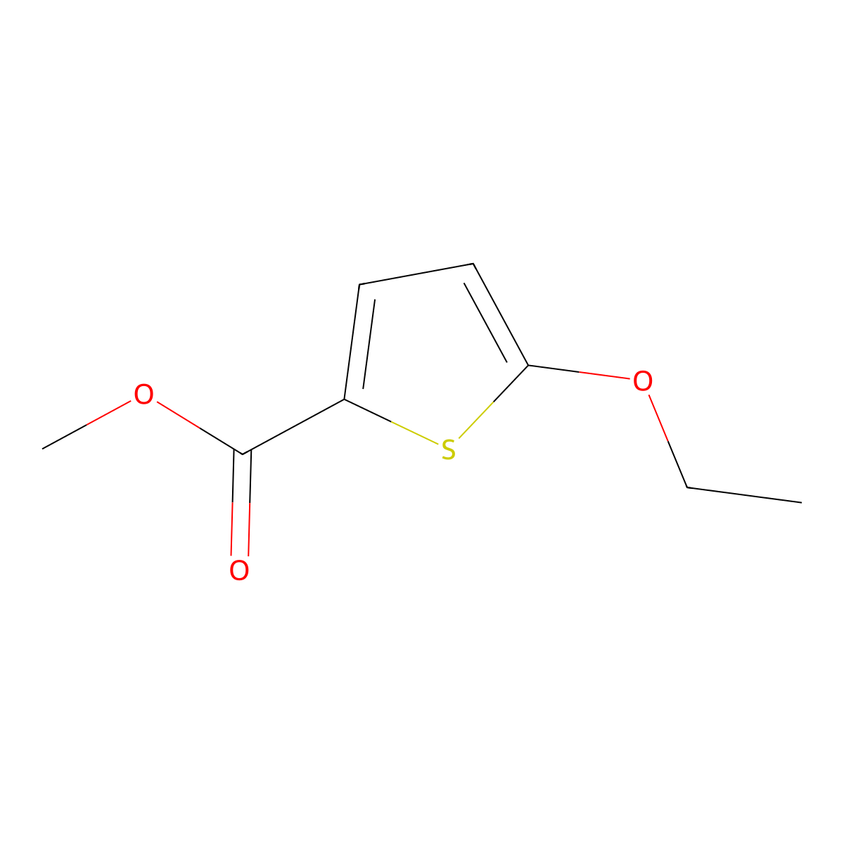 Methyl 5-Ethoxy-2-thiophenecarboxylate molecular structure, CAS 1418117-83-5