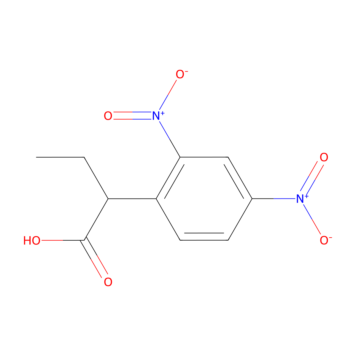 2-(2,4-Dinitrophenyl)butanoic Acid molecular structure, CAS 1418117-86-8